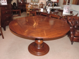 Round Square to Round Table with a parquet top
