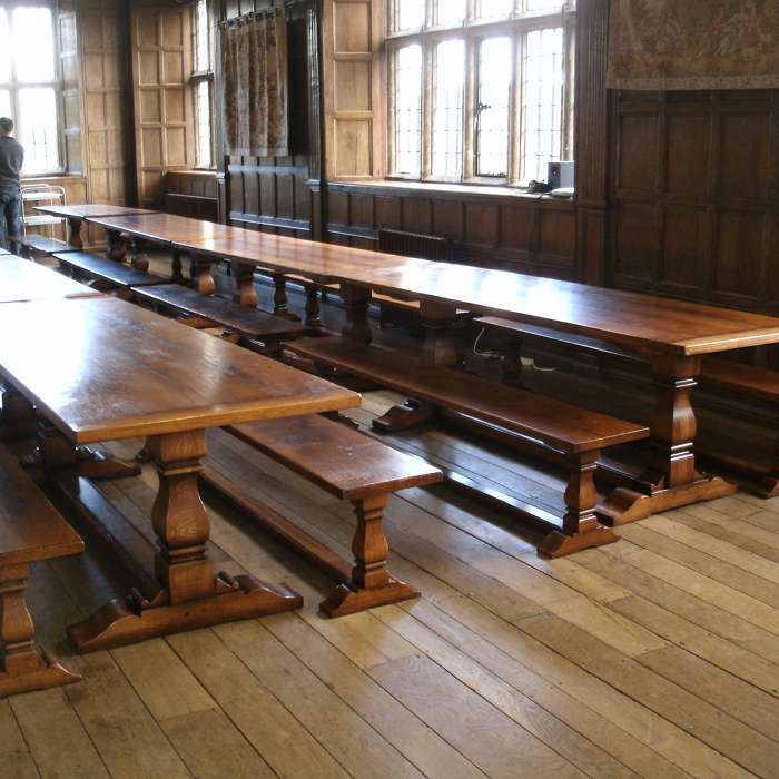 Suppling 8 tables with 16 benches