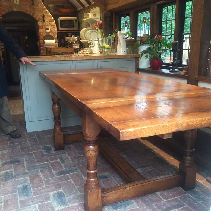 Traditional Refectory Table in Tudor colour and heavy distressing
