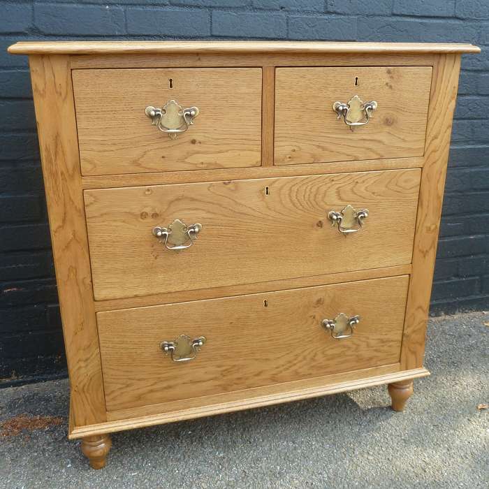 Two short and two long chest of drawers in our light oak finish