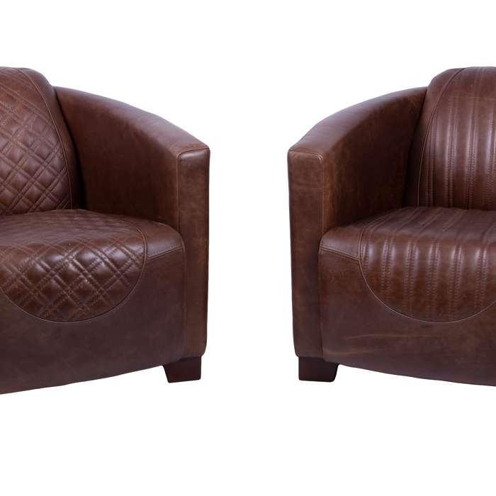 Emperor and Sovereign Chair in Bartollo Brown Leather