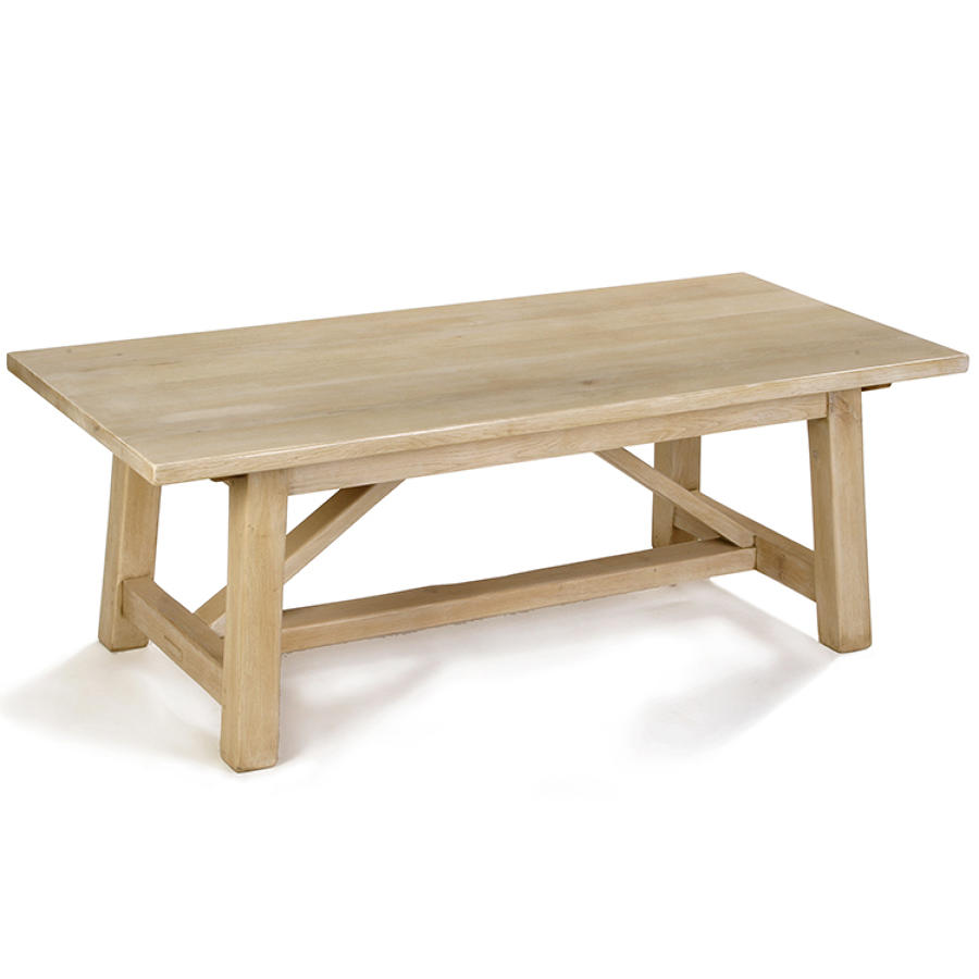 Oak Refectory Dining Table with a Primitive Base