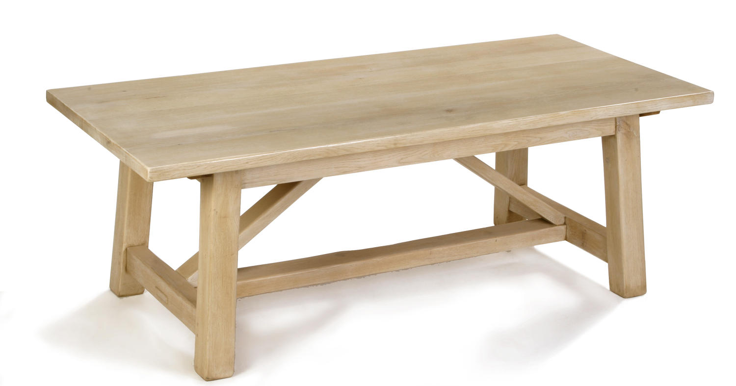 Oak Refectory Dining Table with a Primitive Base