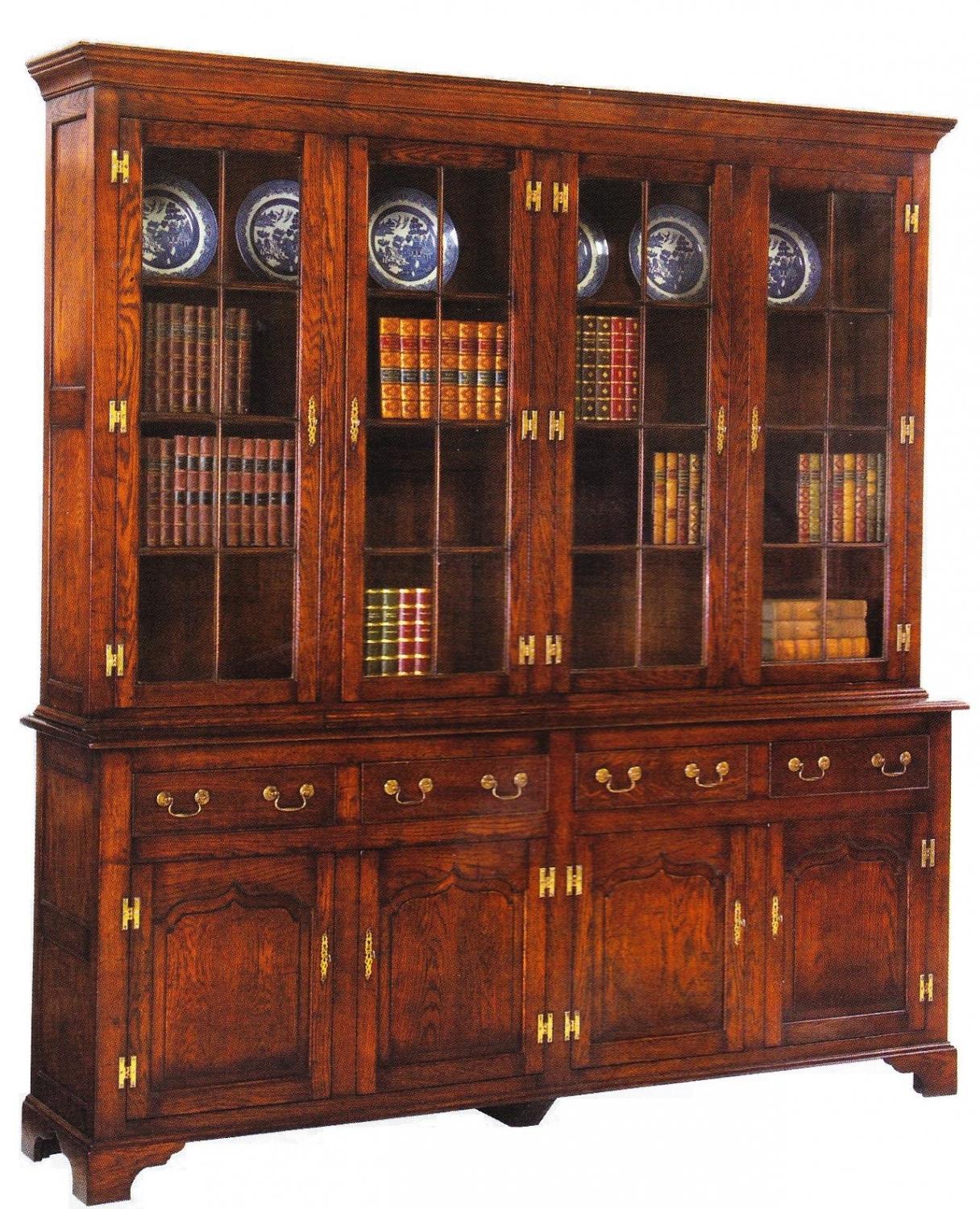 Oak Glazed Bookcase - Dundee
