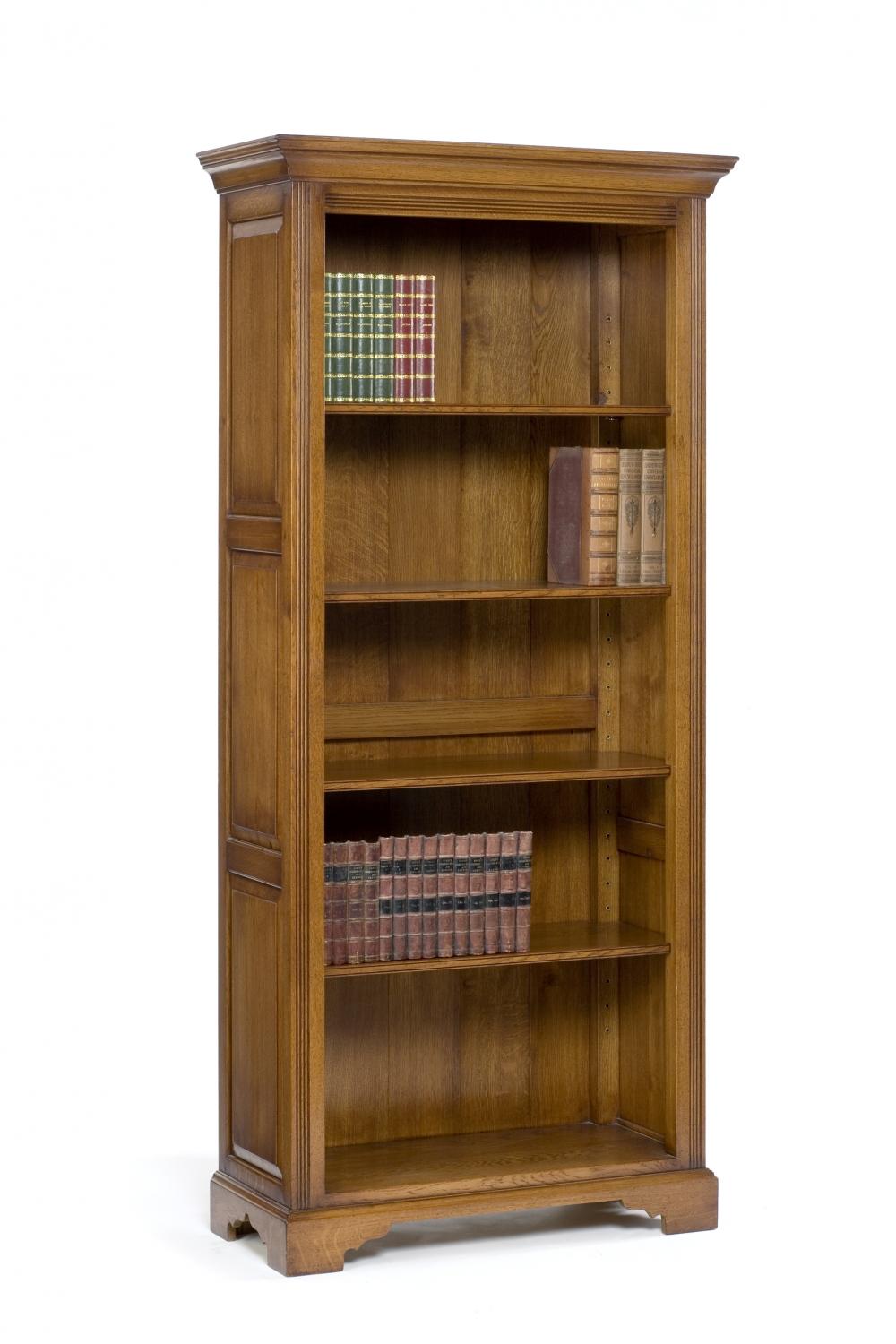 Tall Oak open bookcase