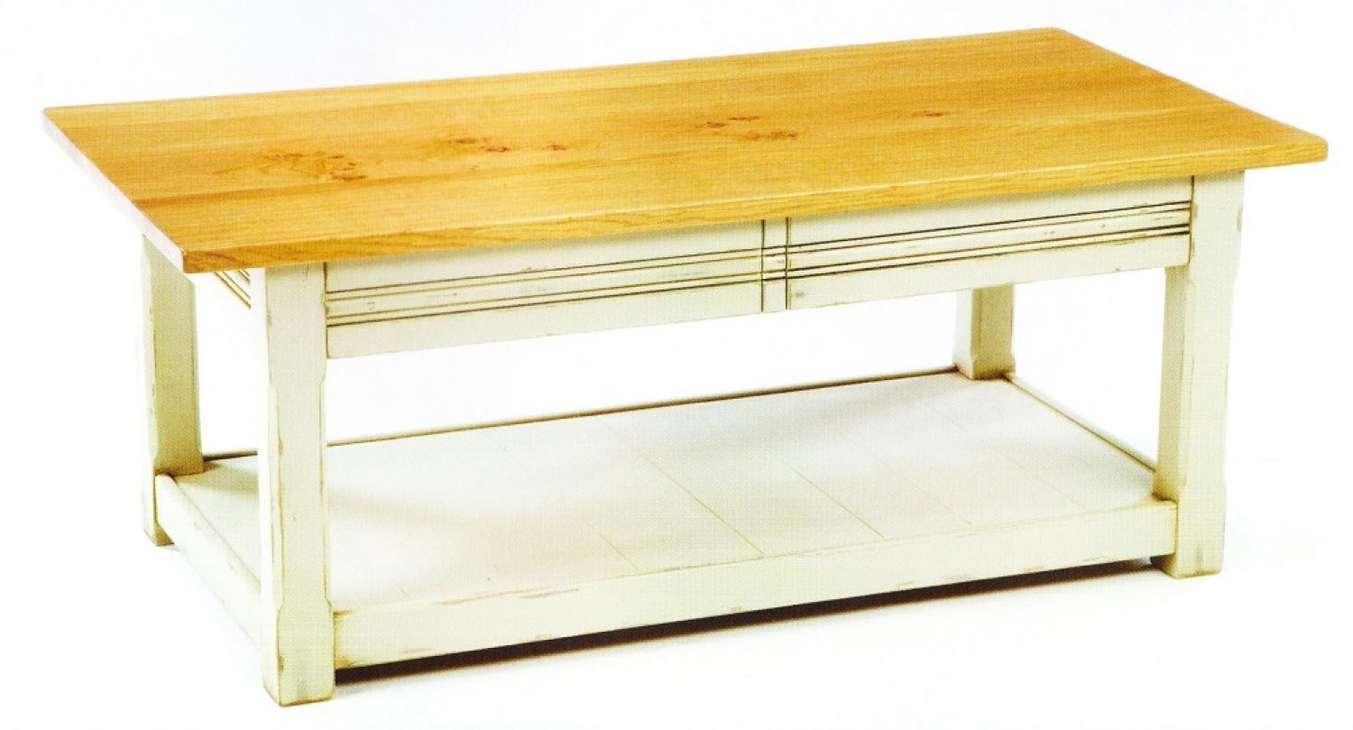 Oak Coffee Table with Drawers