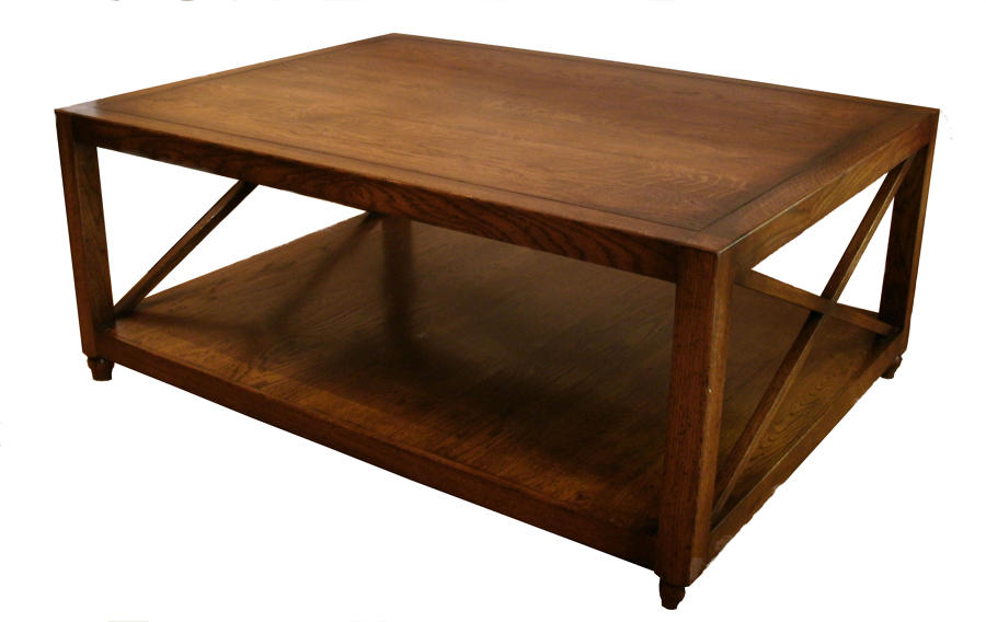Oak x frame coffee table