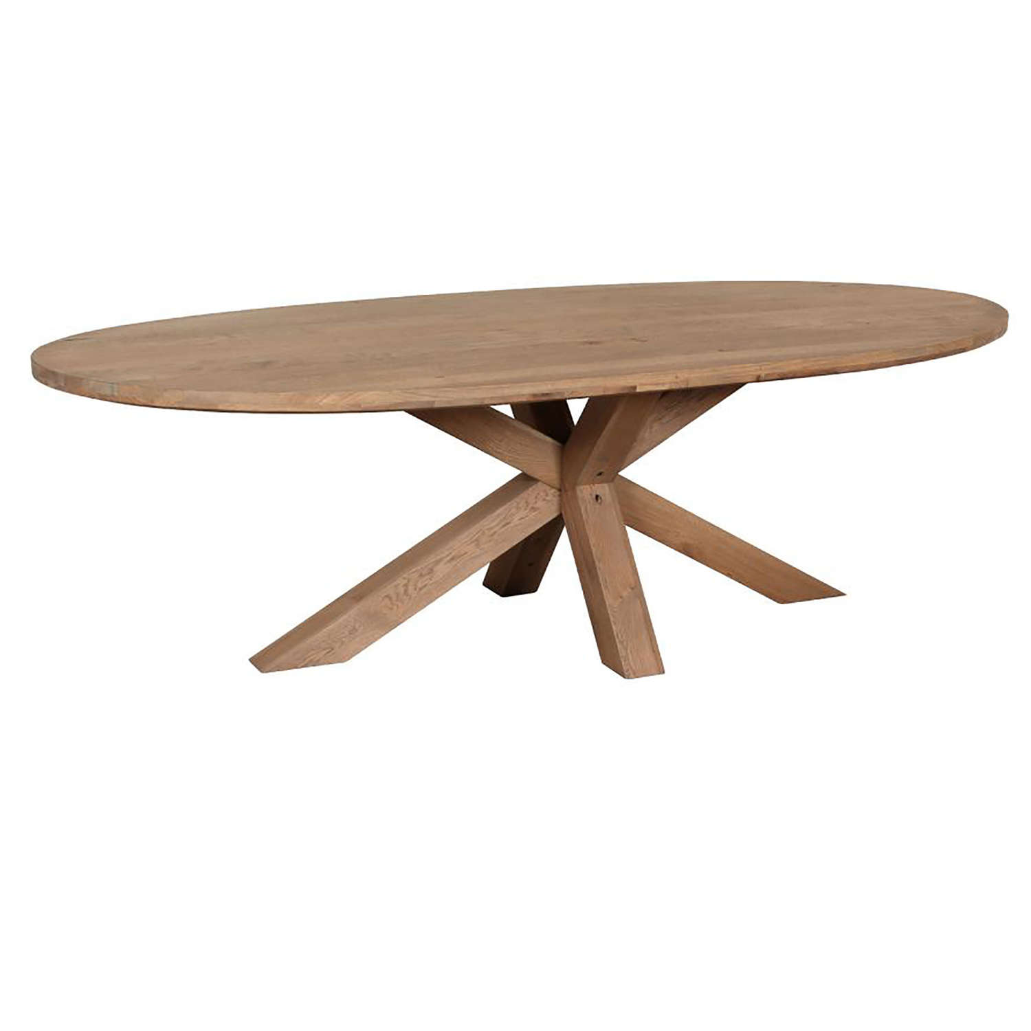Tambour Grey Oval Dining Table